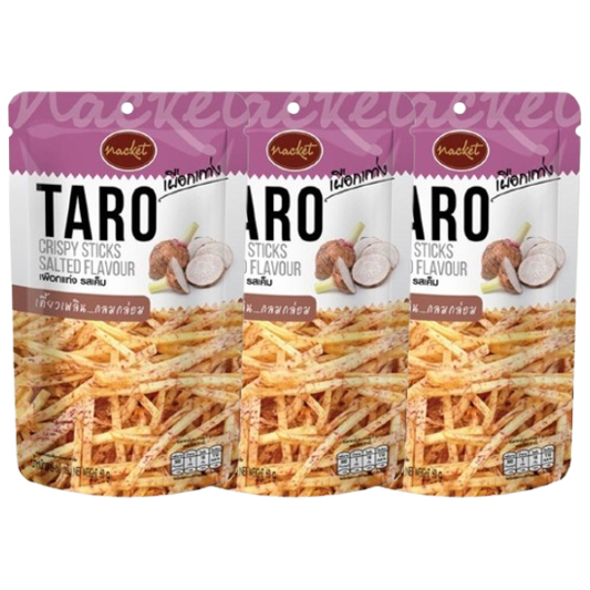 Nacket - Taro Crispy Sticks 60g. (Pack of 3)