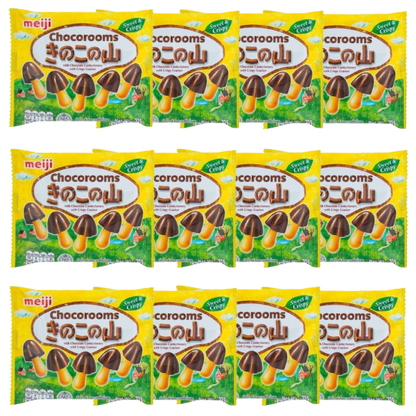 Meiji - Chocorooms Chocolate Flavor 21 g. (Pack of 12)