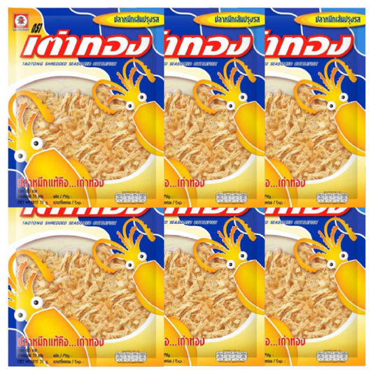 Taotong - Seasoned Squid Strips 31g. (Pack of 6)