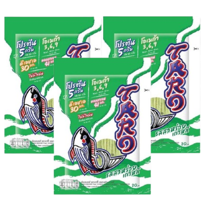 Taro - Korean Seaweed Flavored Fish Snack 20g. (Pack of 3)