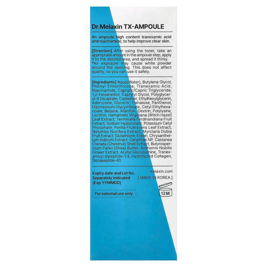 Dr.Melaxin - TX Ampoule Rx with Tranexamic Acid and Niacinamide 30ml.