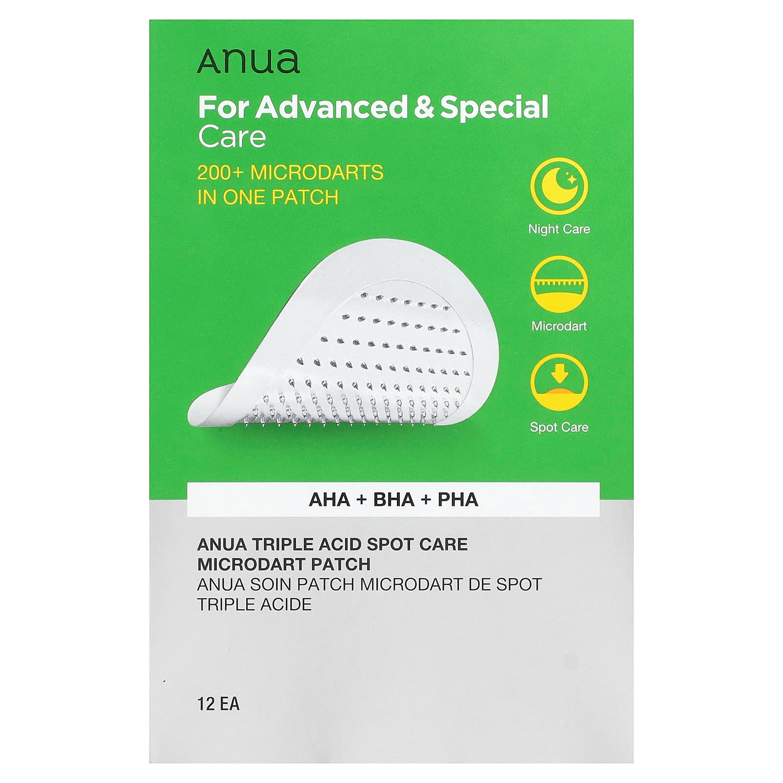 Anua - Triple Acid Spot Care Microdart Patch (12 Patches)