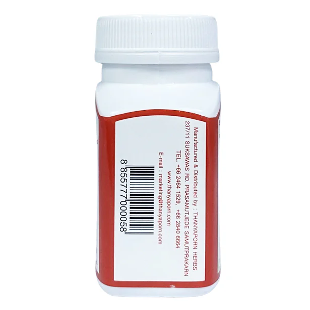 Thanyaporn Herbs - Compound Safflower (Saffron) Capsule - for Lowering Blood Cholesterol Levels and for Treating Gallbladder Diseases - 100 Capsules - Made in Thailand