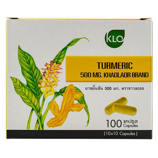 Khaolaor - Turmeric 500 mg., Curcuma Longo (100 capsules)