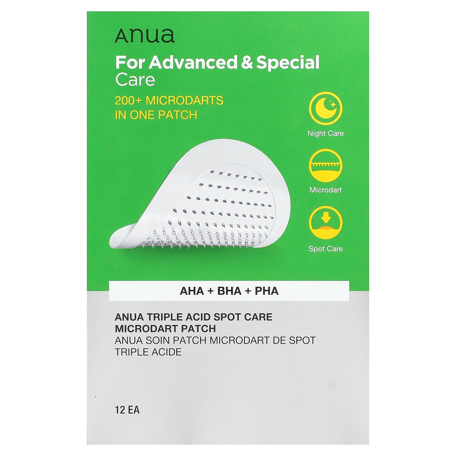 Anua - Triple Acid Spot Care Microdart Patch (12 Patches) - Pack of 2