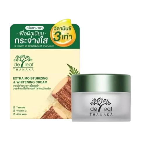 De Leaf - Thanaka Moisturizing and Whitening Cream 40g.