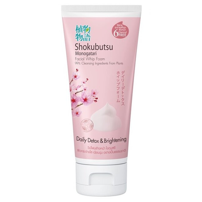 Shokubutsu - Monogatari Facial Whip Foam - Daily Detox & Brightening 100g.