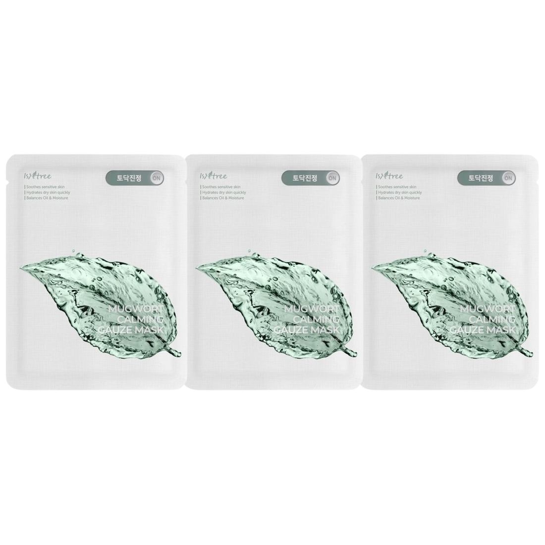 Isntree - Mugwort Calming Gauze Mask 23g. (Pack of 3)