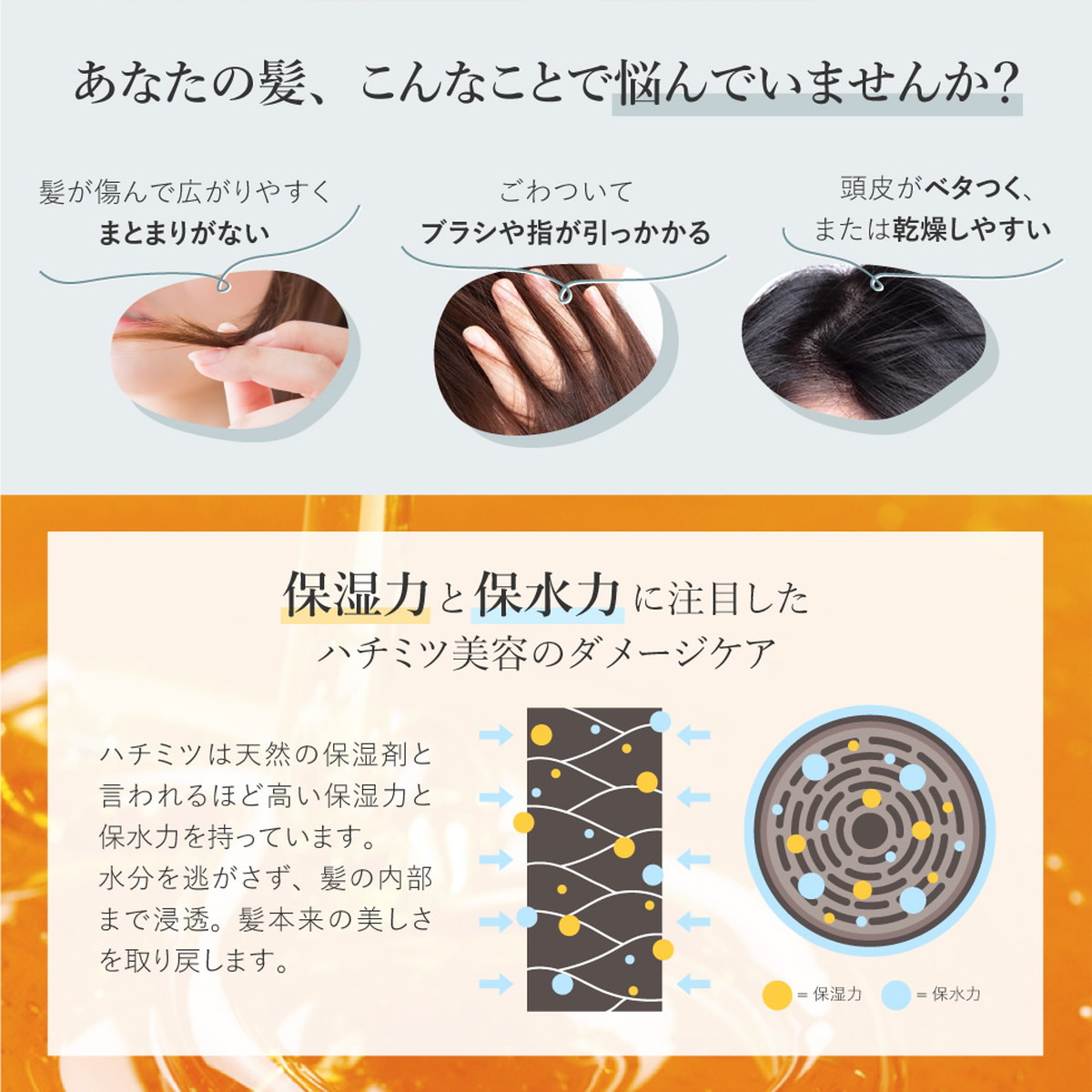Kumano Yushi - Deve Natural Honey Shampoo 450ml.