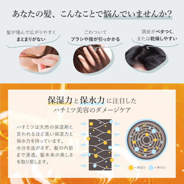 Kumano Yushi - Deve Natural Honey Shampoo 450ml.
