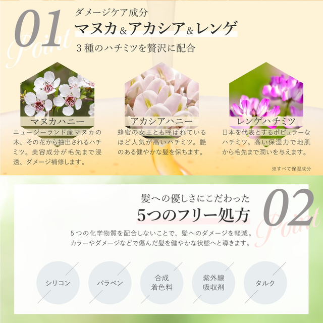 Kumano Yushi - Deve Natural Honey Shampoo 450ml.