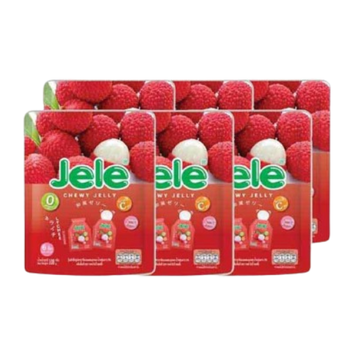 Jele Chewy - Lychee 108g. (Pack of 6)