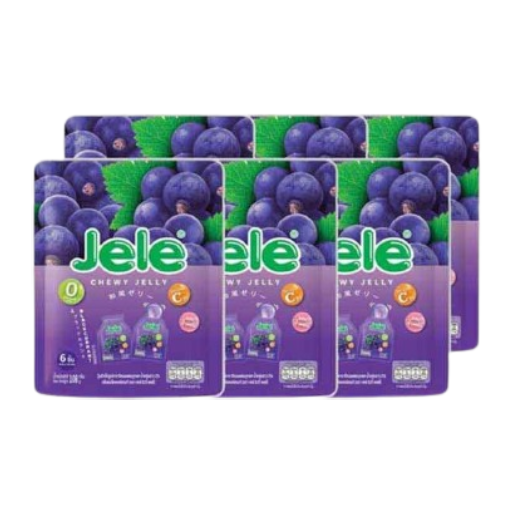 Jele Chewy - Blackcurrant 108g. (Pack of 6)