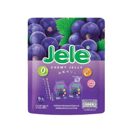 Jele Chewy - Blackcurrant 108g. (Pack of 6)