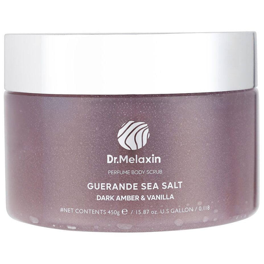 Dr.Melaxin - Guerande Sea Salt Perfume Body Scrup #Dark Amber & Vanilla 450g.