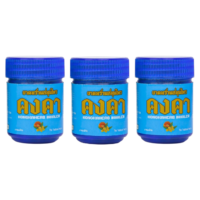 Kongkaherb - Khongkhaherb Herbal Inhaler - Blue, Wild Jasmine (Pack of 3)