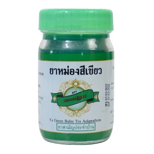 Kongkaherb - Ya Green Balm Tra Aekprathom, Thai Herbal Massage Balm 100g.