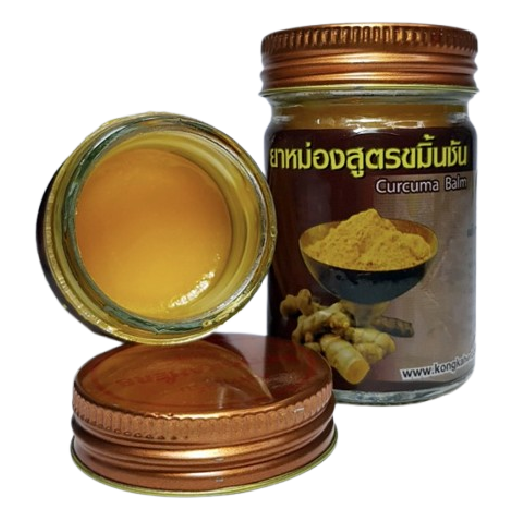 Kongkaherb - Curcuma Balm, Thai Herbal Massage Balm 100g.