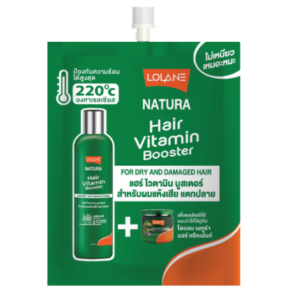 Lolane - Natura Hair Vitamin Booster For Dry And Damaged Hair 20ml. (Pack of 6)