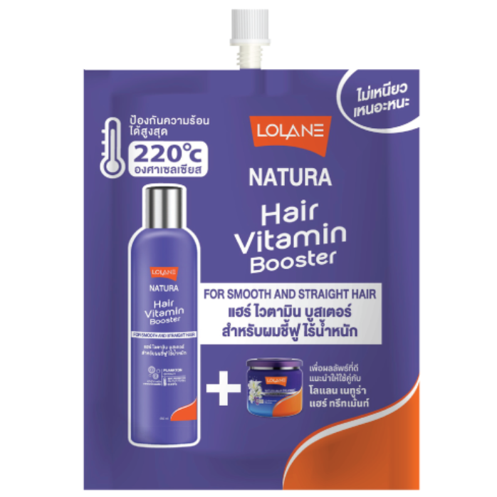 Lolane - Natura Hair Vitamin Booster For Smooth And Straight Hair 20ml. (Pack of 6)