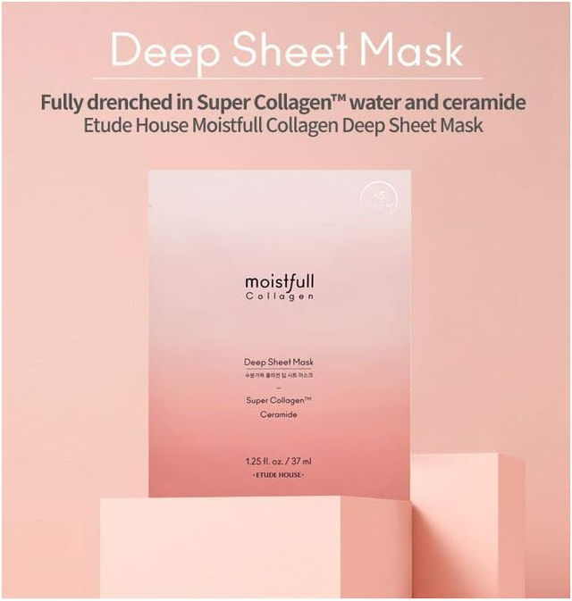 Etude - Moistfull Collagen Deep Sheet Mask 37ml. (Pack of 3)