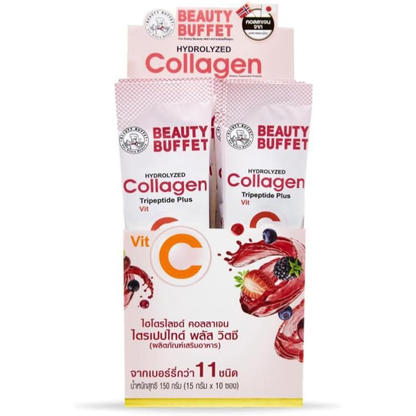 Beatuy Buffet - Hydrolyzed Collagen Tripeptide Plus Vit C 15g. (10 sachets)