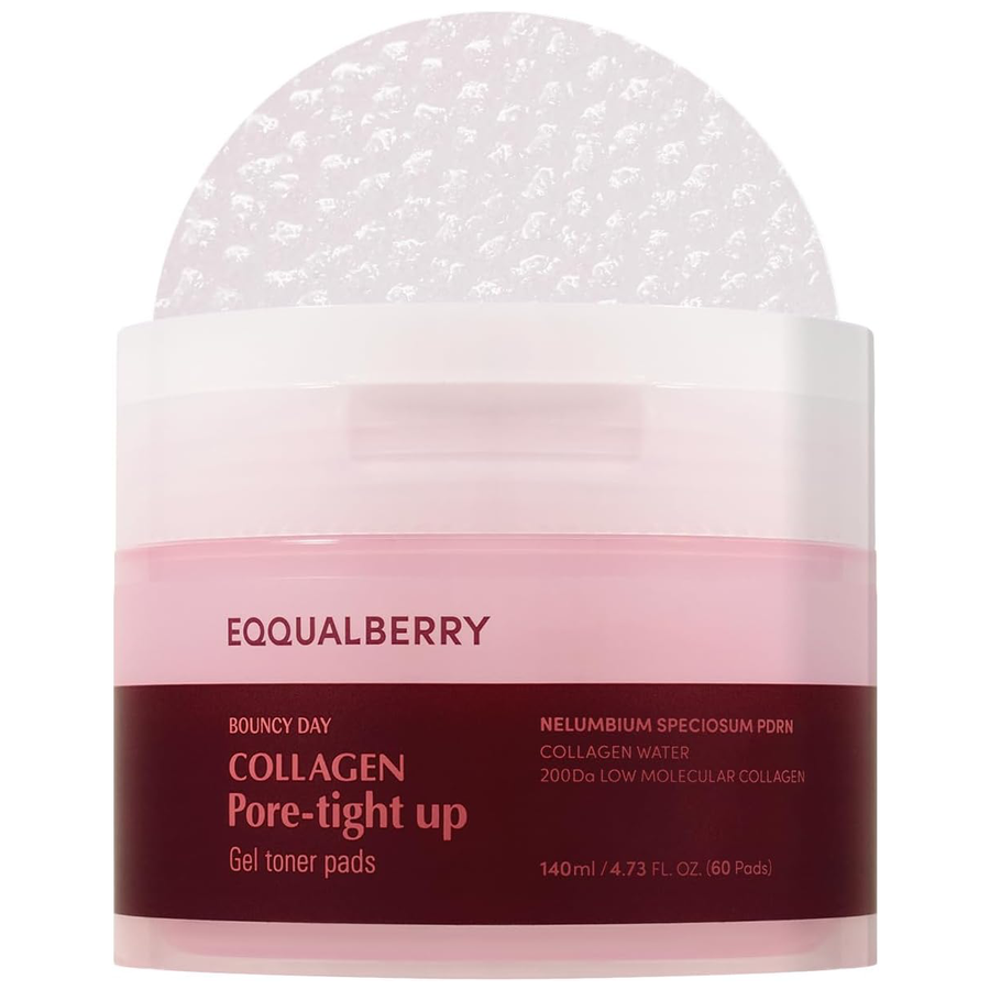 EQQUALBERRY - Collagen Pore-Tight Up Gel Toner Pads (60 Pads)