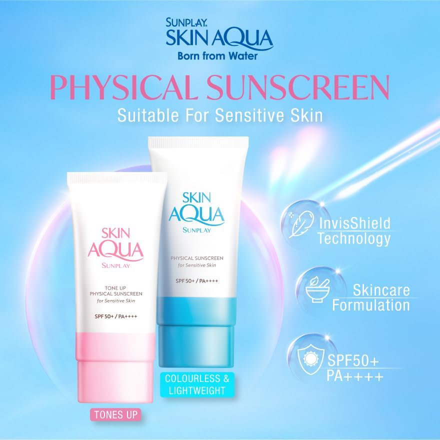 Sunplay - Skin Aqua Physical Sunscreen For Sensitive Skin SPF 50+ PA++++ 50ml.