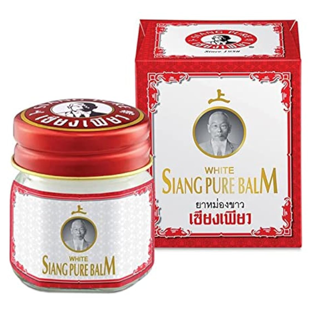 Siang Pure - Wite Balm for Massage 12 g. (Pack of 3) - Made in Thailand