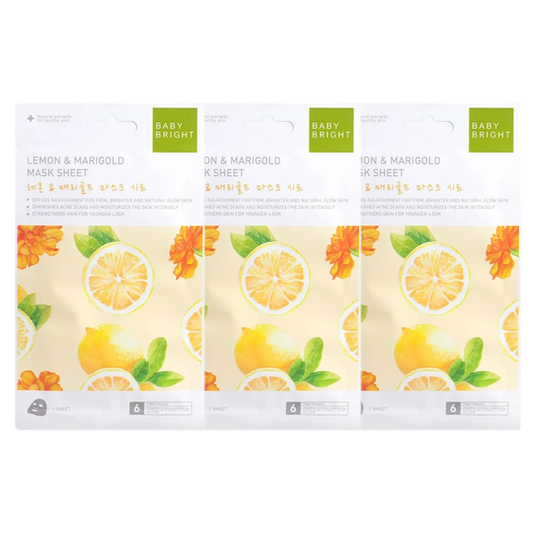 Baby Bright - Lemon & Marigold Mask Sheet 20g. (Pack of 3)
