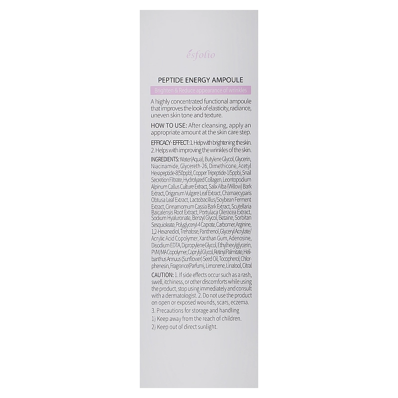 Esfolio - Peptide Energy Ampoule 30ml.