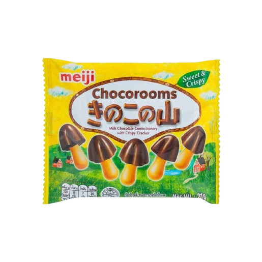 Meiji - Chocorooms Chocolate Flavor 21 g. (Pack of 12)