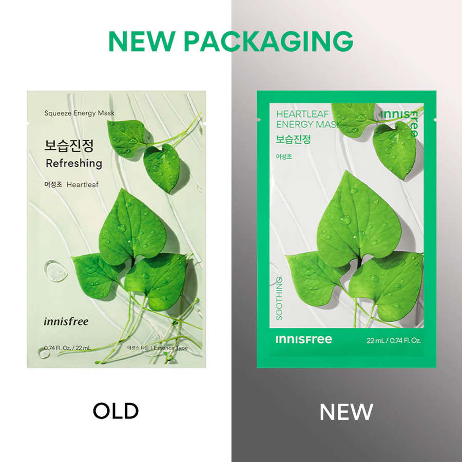 Innisfree - Squeeze Energy Mask Heartleaf 22ml. (Pack of 3)