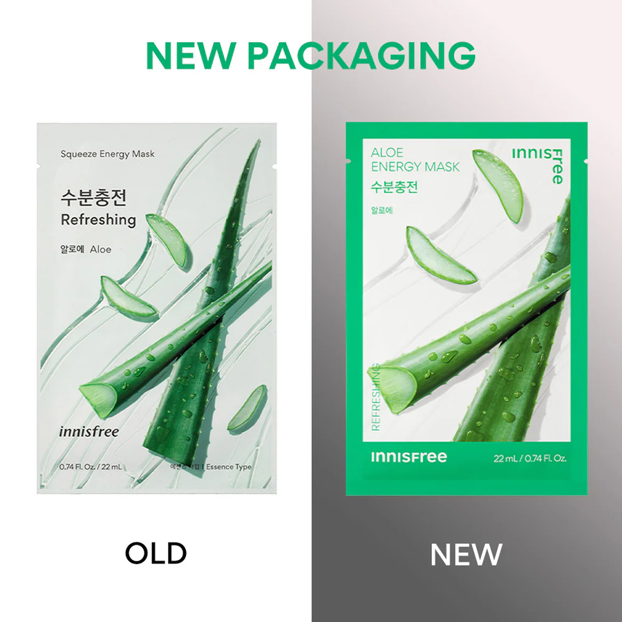 Innisfree - Squeeze Energy Mask Aloe 22ml. (Pack of 3)