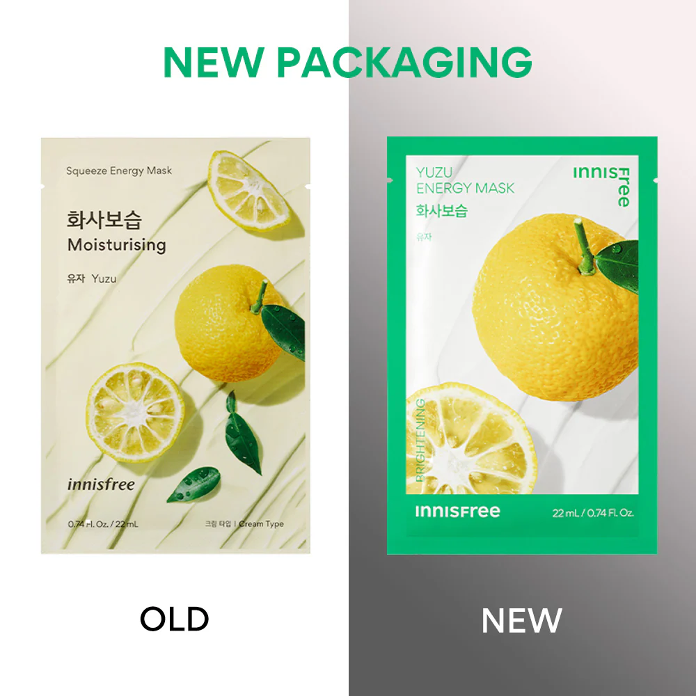 Innisfree - Squeeze Energy Mask Yuzu 22ml. (Pack of 3)
