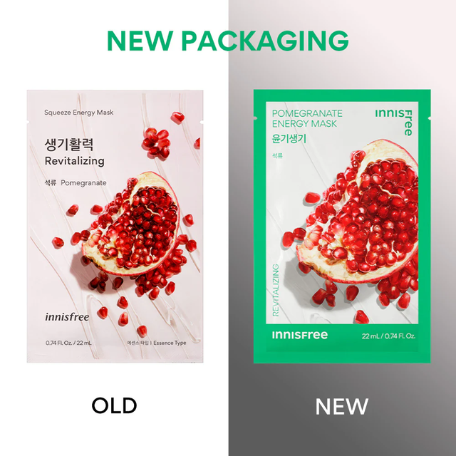 Innisfree - Squeeze Energy Mask Pomegranate 22ml. (Pack of 3)