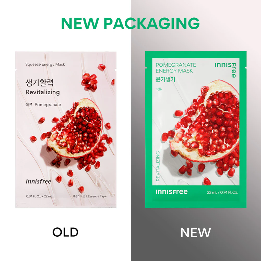 Innisfree - Squeeze Energy Mask Pomegranate 22ml. (Pack of 3)