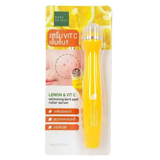 Baby Bright - Lemon & Vit C Whitening Dark Spot Roller Serum 15ml.