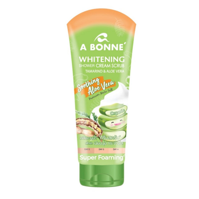 A Bonne' - Whitening Shower Cream Scrub Tamarind & Aloe Vera 350ml.