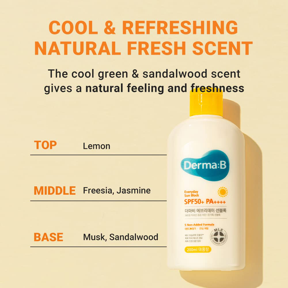 DERMA B - Everyday Sun Block SPF50+ PA++++ 200ml.
