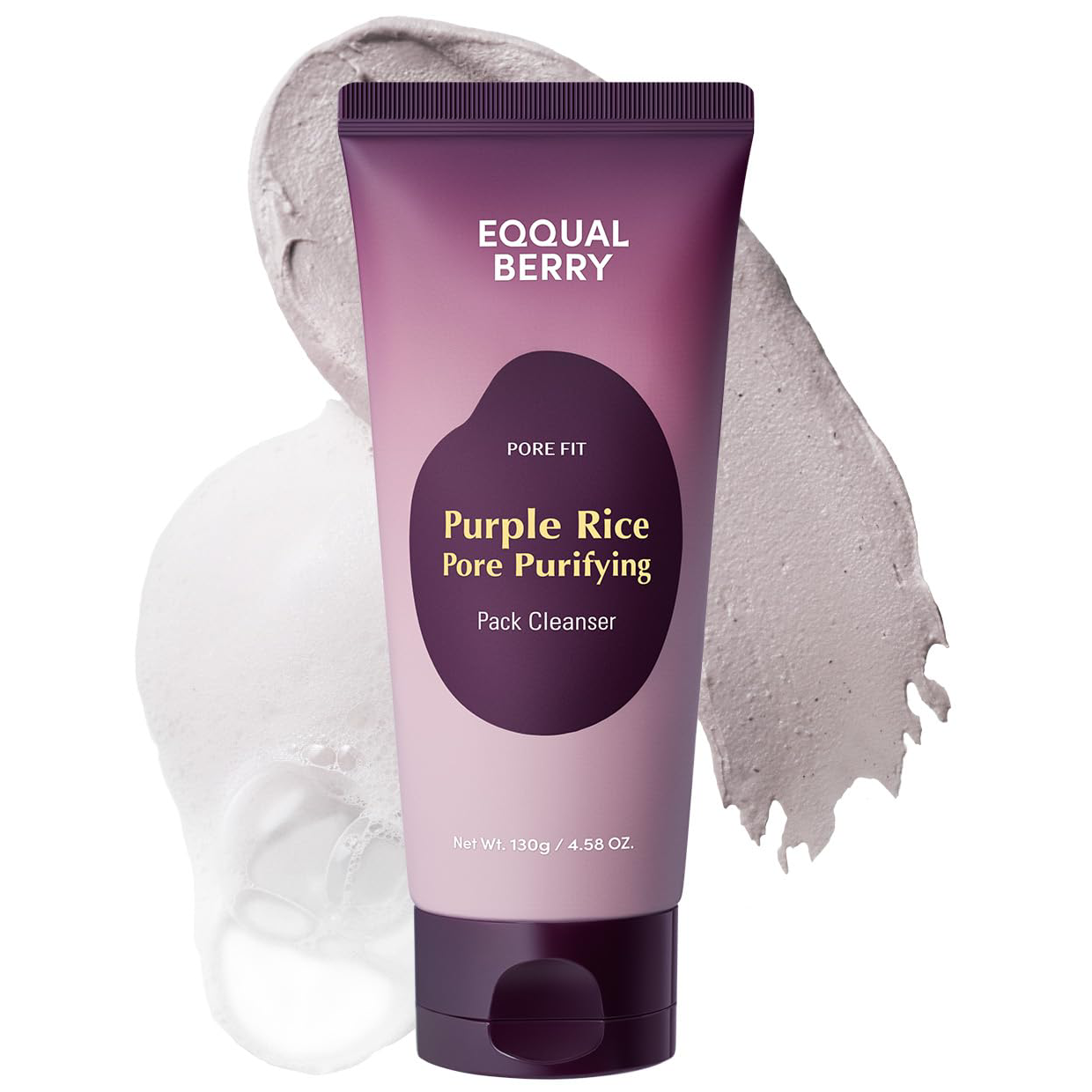 EQQUALBERRY - Purple Rice Pore Purifying Pack Cleanser 130g.