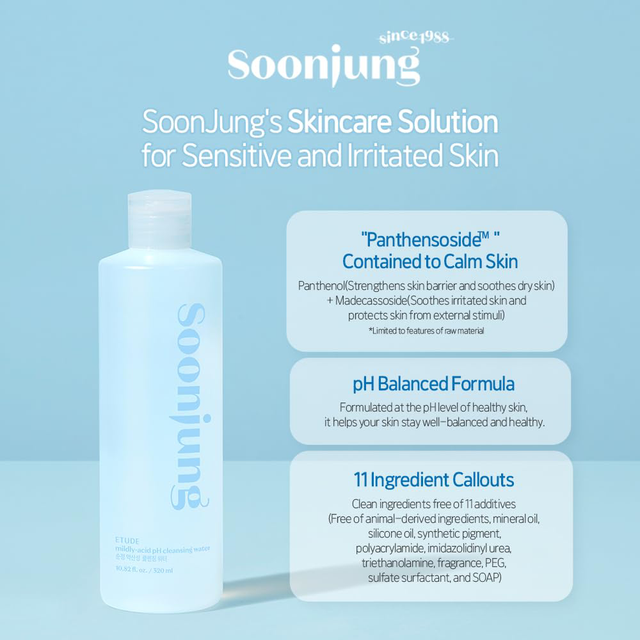 Etude - SoonJung Cleansing Water 320ml.