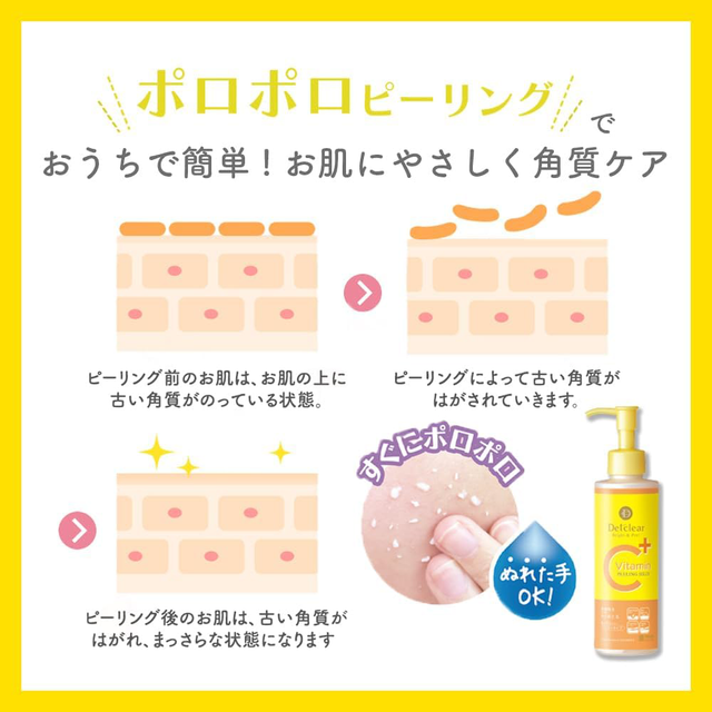 Meishoku - Detclear Bright & Peel Vitamin C Peeling Jelly 180ml.