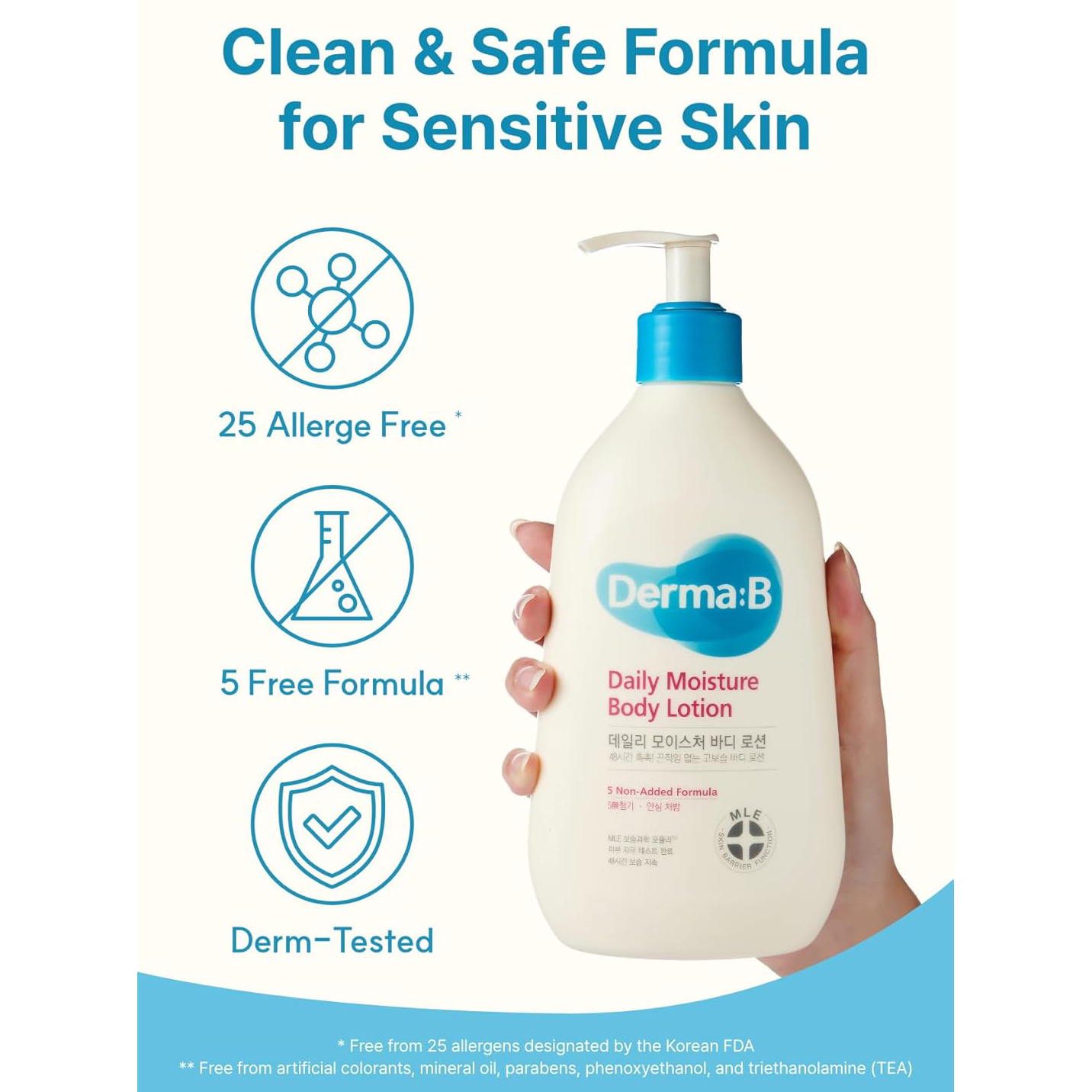 DERMA B - Daily Moisture Body Lotion 400ml.