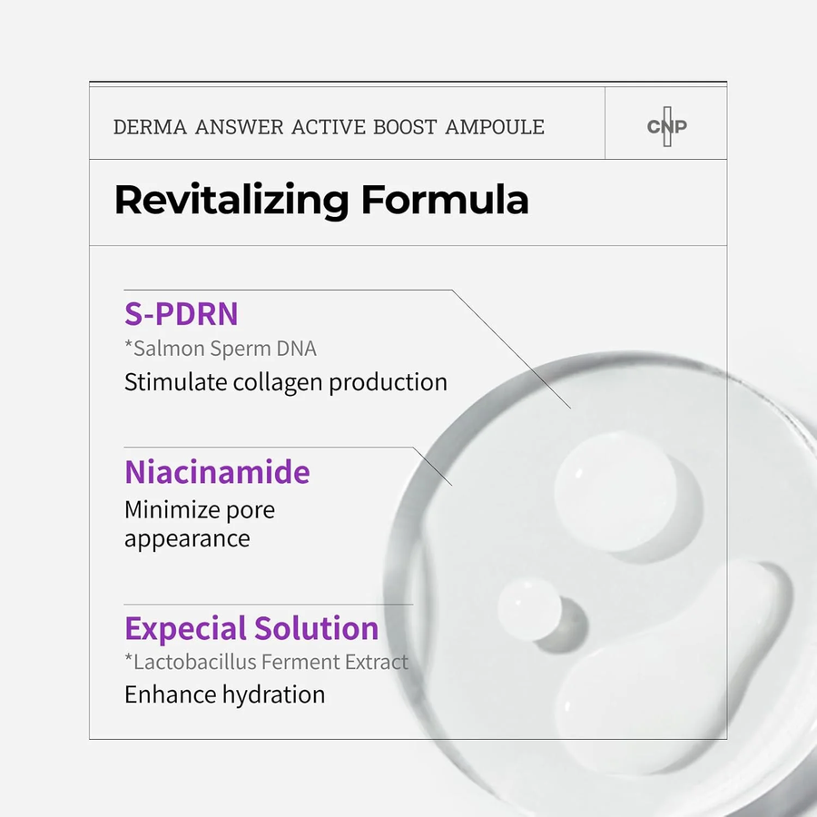 CNP Laboratory - Derma Answer Active Boost 1:1 Ampule, PDRN 30ml.