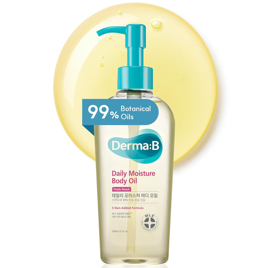 DERMA B - Daily Moisture Body Oil Fresh Peach 200ml.