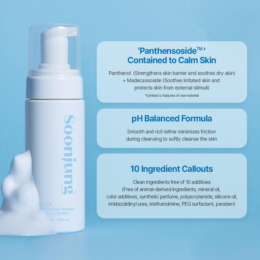 Etude - SoonJung PH 6.5 Whip Cleanser 150ml.