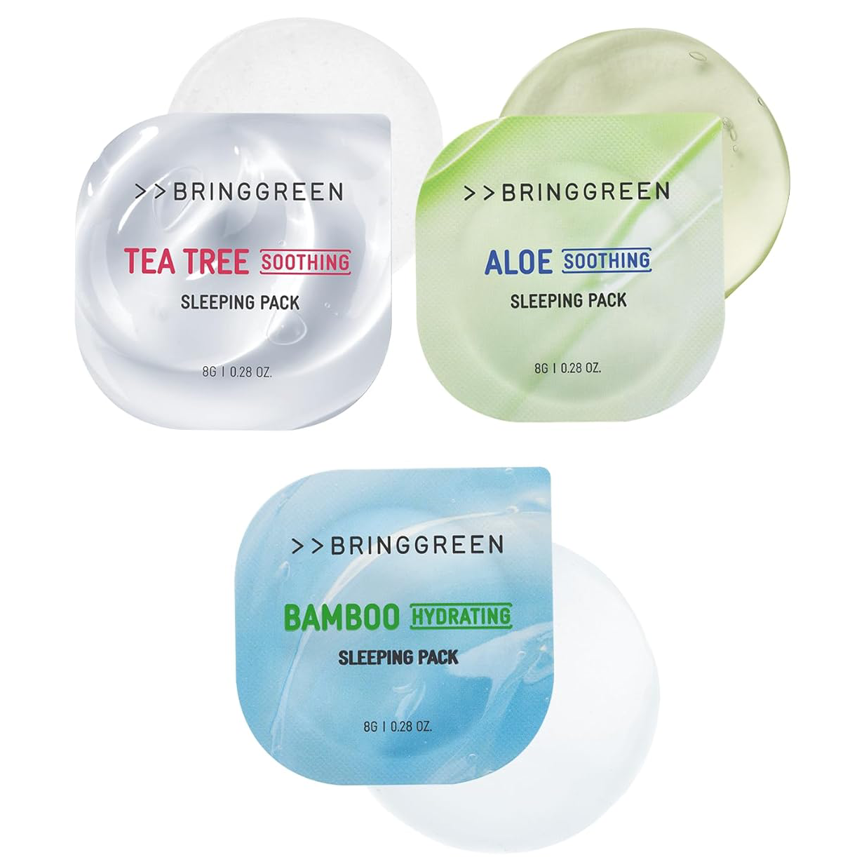 Bringgreen - Bamboo Hydrating Sleeping Pack 8g. (Pack of 3)