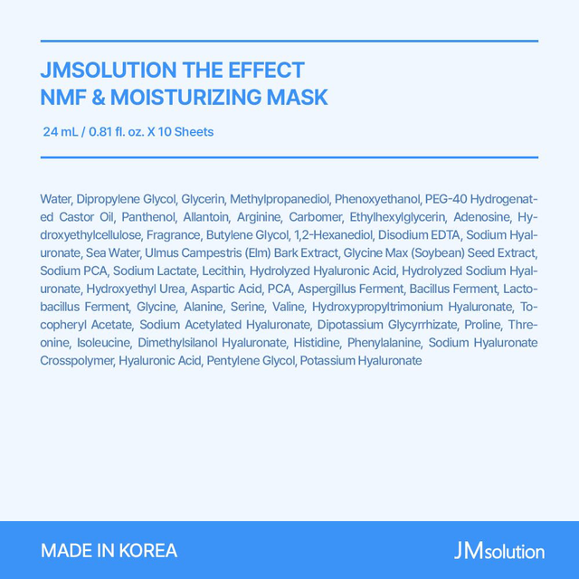 JM Solution - The Effect NMF & Moisturizing Mask 24ml. (Pack of 3)