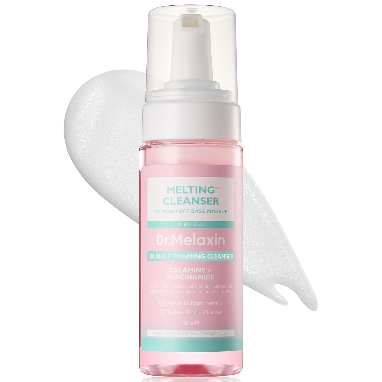 Dr.Melaxin - Melting Bubble Foaming Cleanser with Calamine + Niacinamide 150ml.